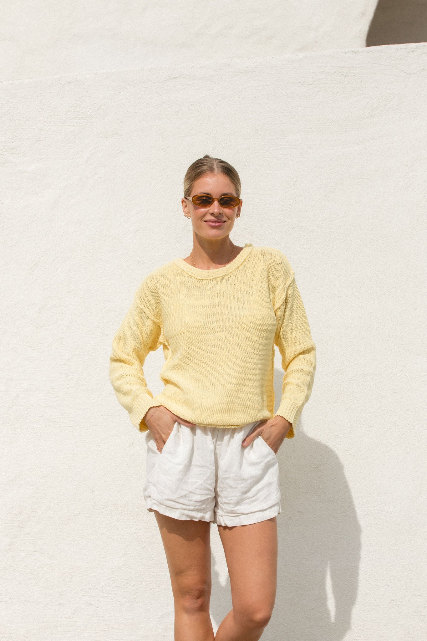 Soft Cotton Knit Sweater for Women - Cozy Pullover with Sunrise Design | Perfect for Fall & Winter Layering, Casual Outfits and Office Wear