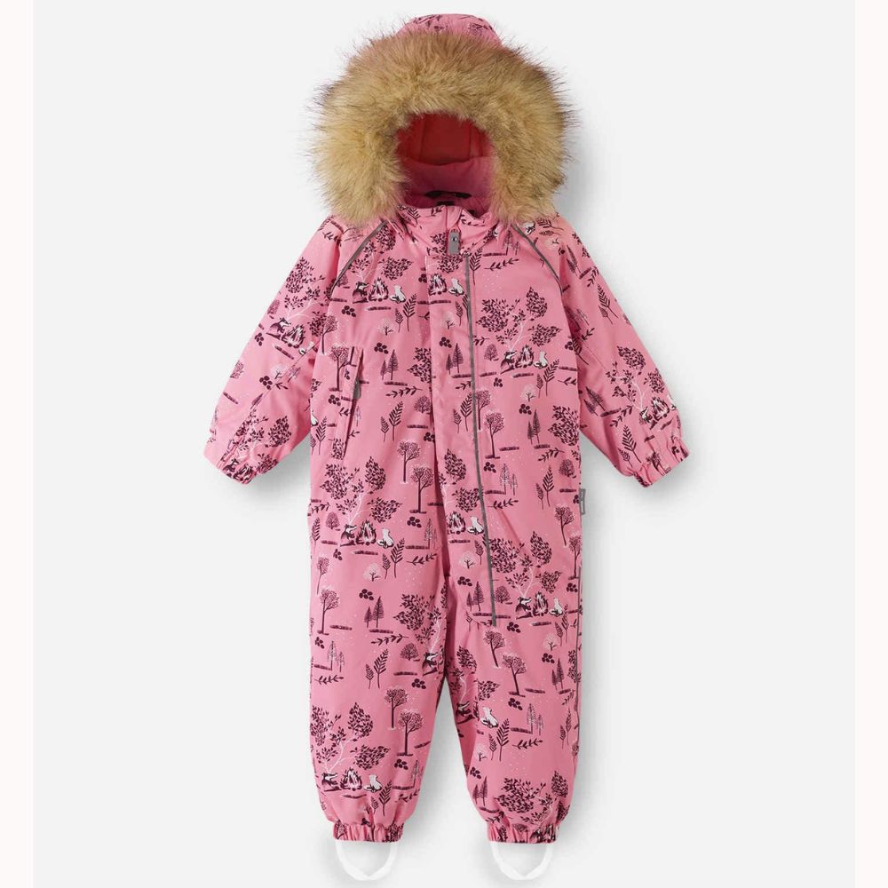 Reima Lappi Baby Snowsuit - Waterproof Winter Jacket & Pants Set for Infants & Toddlers (Sunset Pink) - Perfect for Snow Play, Outdoor Adventures & Cold Weather Protection