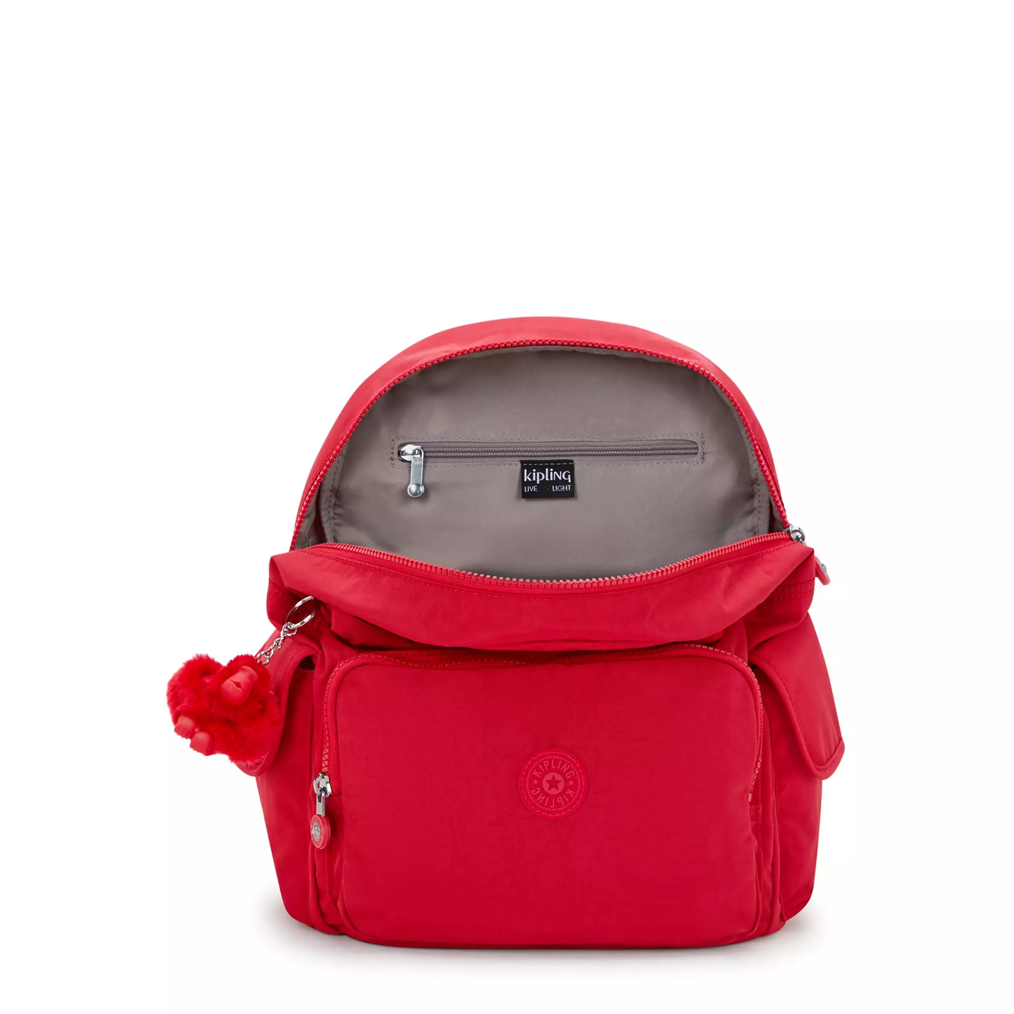 Kipling City Pack Medium Backpack - Lightweight Travel Backpack for Women & Men, Durable Laptop Backpack with Multiple Pockets, Perfect for Work, School & Daily Commute (Red Rouge)