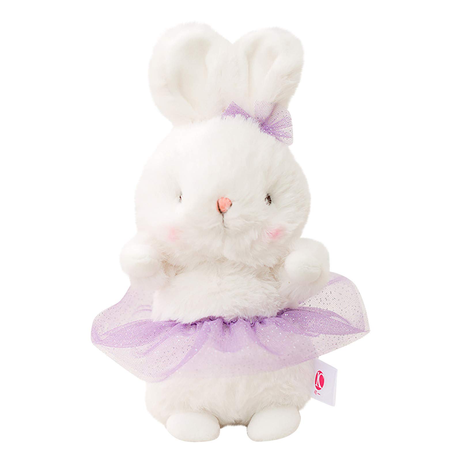 LANNAO Bunny Baby Star Comfort Toy - Soft Plush Rabbit Doll with Carrot for Kids | Cute White Stuffed Animal for Cuddling, Nursery Decor & Gift