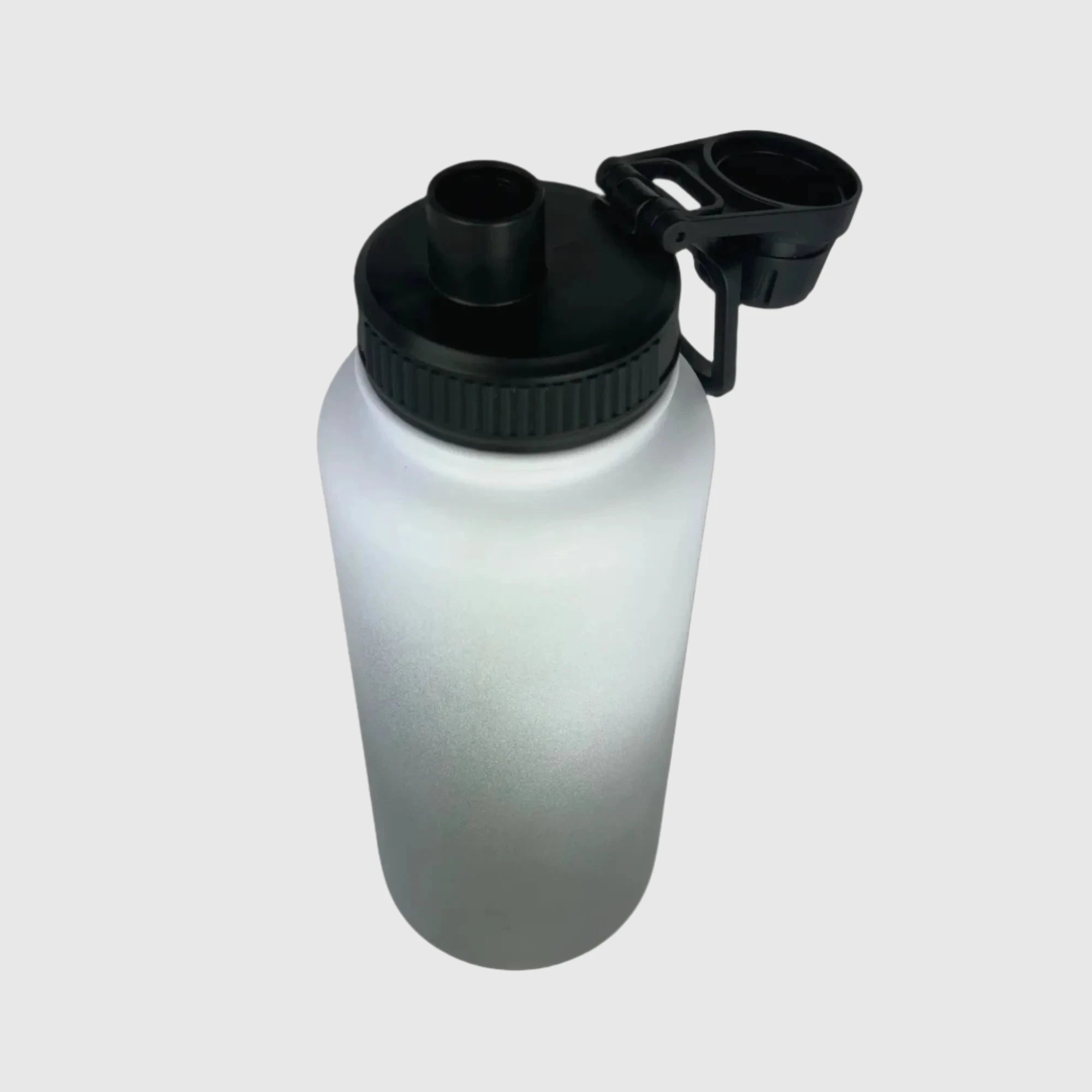 Premium Misty Grey Insulated Stainless Steel Water Bottle - 32oz (950ml) - Keeps Drinks Cold 24Hrs & Hot 12Hrs - Perfect for Gym, Hiking, Office & Outdoor Activities