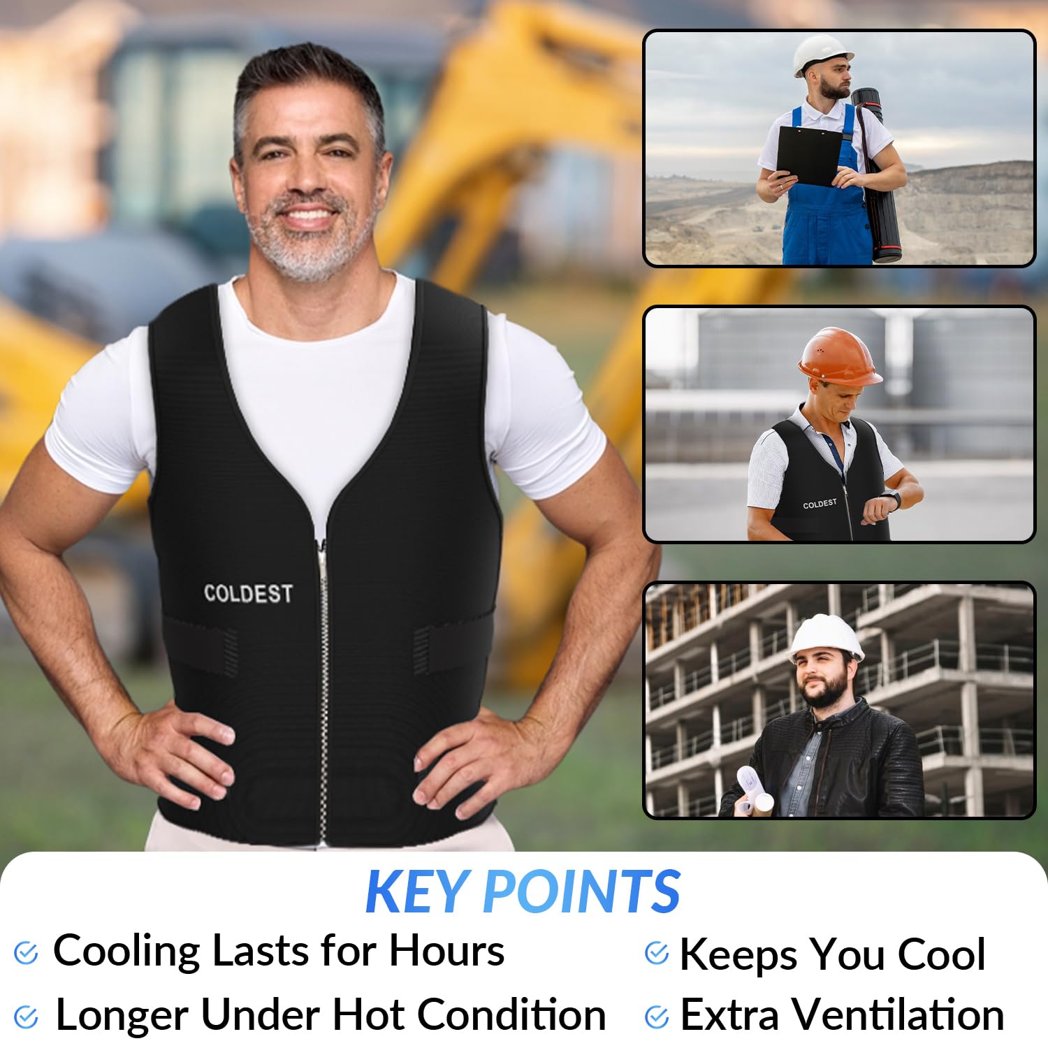 Ultimate Cooling Jacket for Men & Women - Reusable Ice Vest with Ice Packs for Hot Weather, Perfect for Cycling, Running, Outdoor Sports, and Summer Activities
