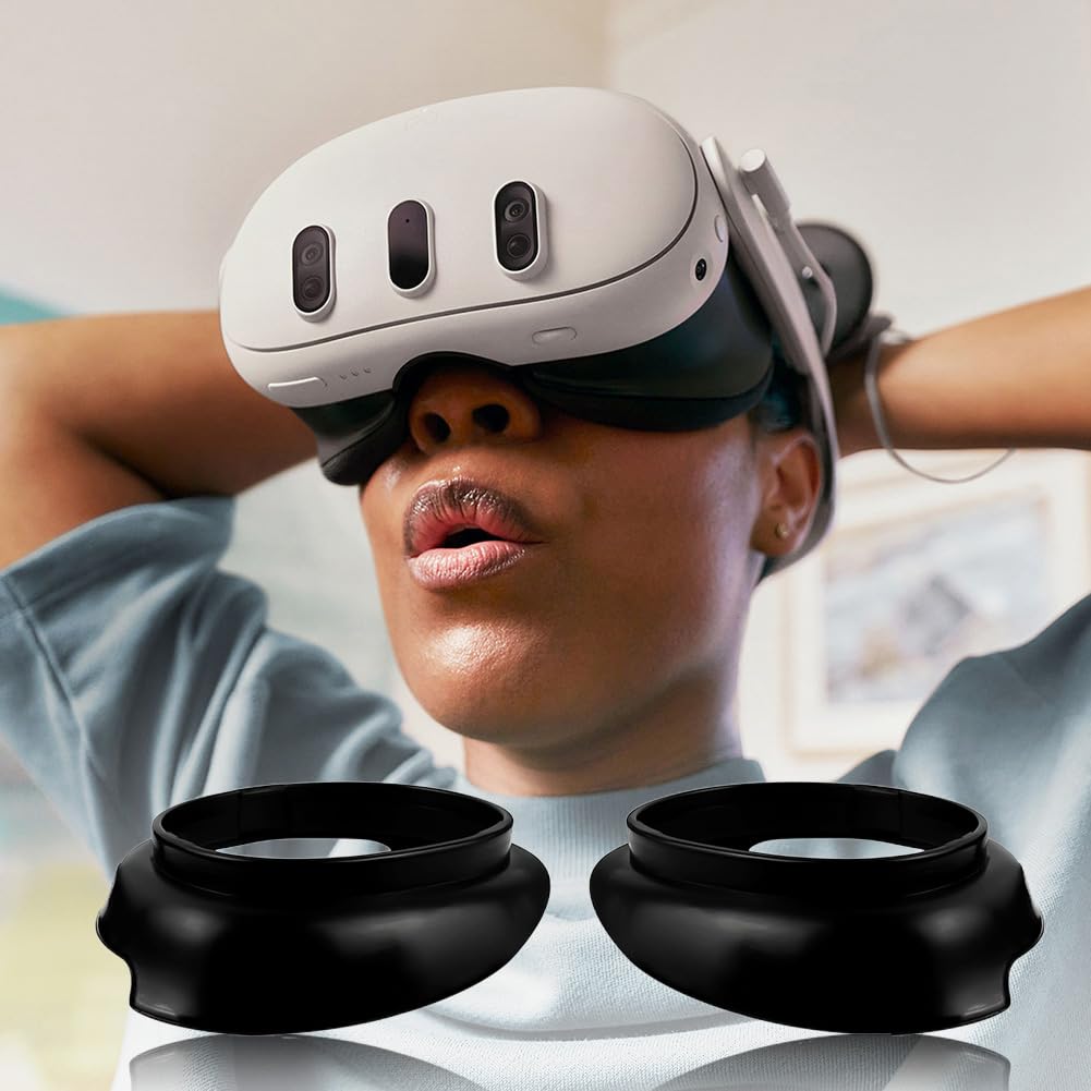 Scratch-Resistant VR Lens Protector & Spacer for Meta/Oculus Quest 3 - Anti-Myopia Frame, Controller & Headset Accessories - Perfect for Gaming, Virtual Reality, and Eye Protection