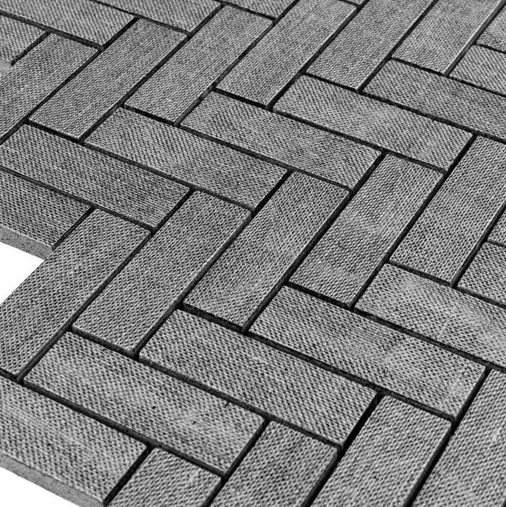 Premium Herringbone Mosaic Tile - Lava Silver 1x3 Inch - Modern Backsplash & Bathroom Wall Decor - Perfect for Kitchen, Shower, and Fireplace Accents