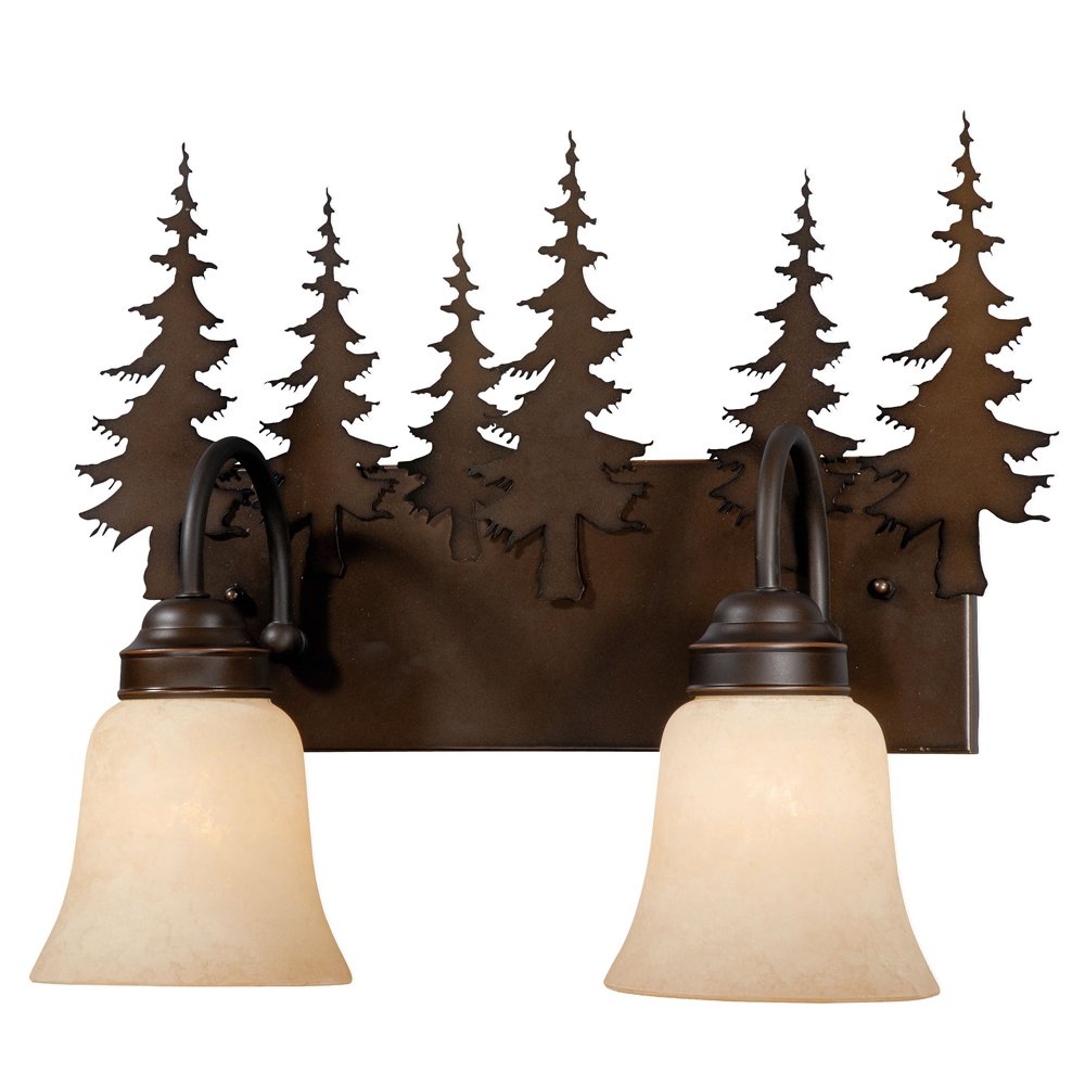 BLACK FOREST DECOR Big Sky Vanity Light - 2 Light Bathroom Wall Sconce for Makeup Mirror Lighting, Dressing Room & Powder Room Decor