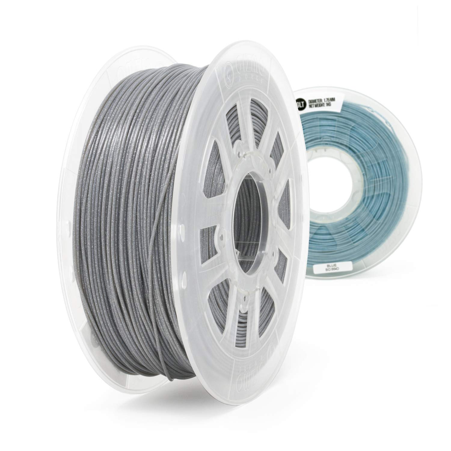 Gizmo Dorks Glitter PLA 3D Printer Filament 1.75mm 1kg Spool - Premium Gray 3D Printing Material for Cosplay, Jewelry, Home Decor & DIY Projects
