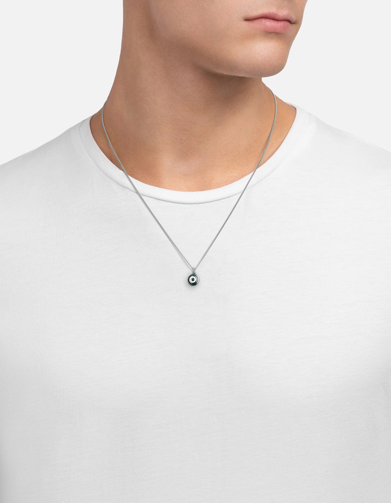 Ojos Necklace - Sterling Silver & Sky Blue Evil Eye Pendant for Women - Perfect for Protection, Gifts & Boho Fashion