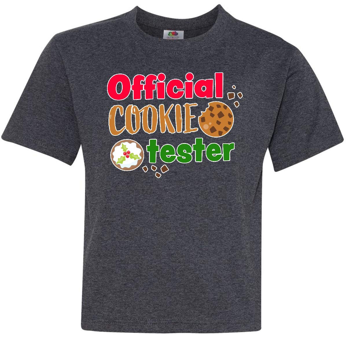 Inktastic Official Cookie Tester Christmas Cookies Youth T-Shirt - Fun Holiday Baking Gift for Kids & Teens