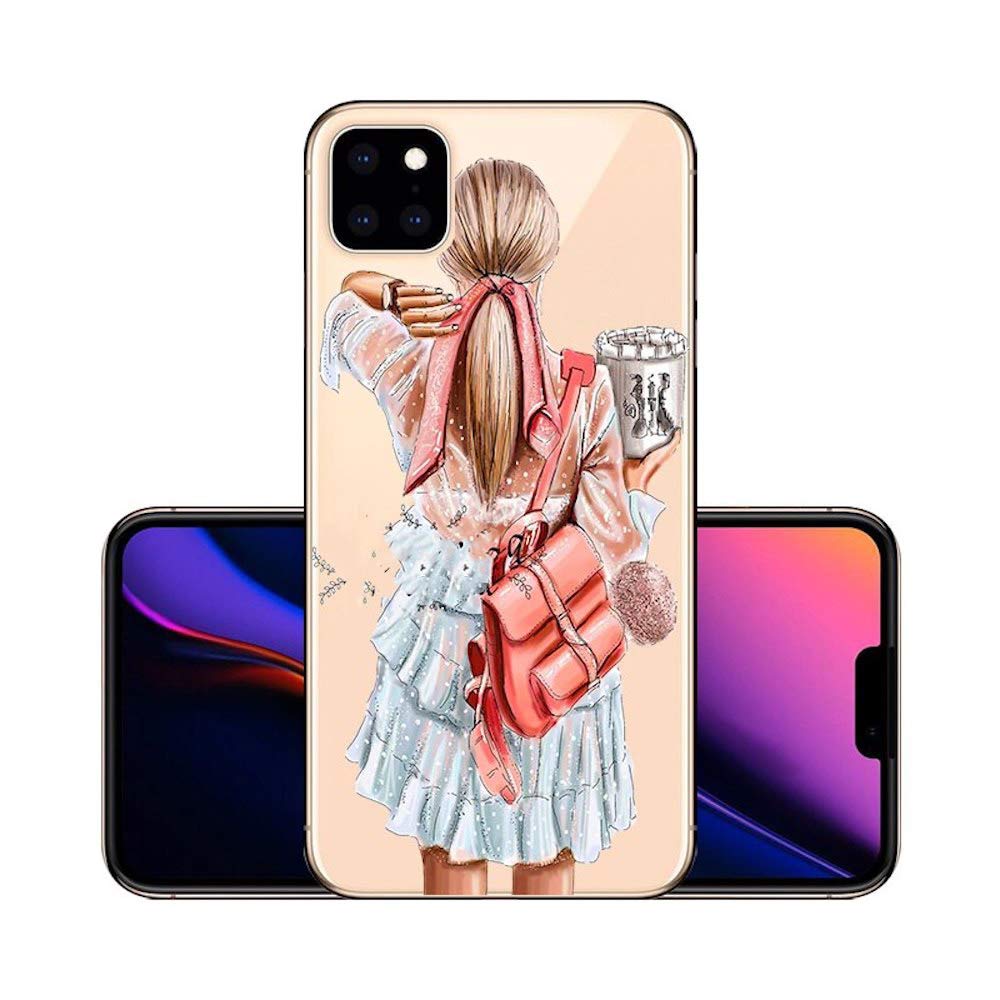 Quadow Fashionable Shockproof Liquid Gel Silicone Case for iPhone X/XS Max/11 Pro/11 Pro Max - Slim Protective Cover with Transparent Design - Perfect for Daily Use, Travel & Outdoor Activities (Model 016)