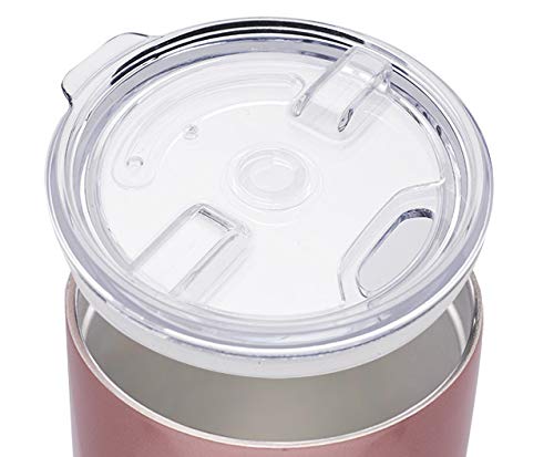 Rose Gold Double Wall Vacuum Insulated Stainless Steel Tumbler - 20oz Skinny Travel Mug for Hot & Cold Drinks - Perfect for Coffee, Tea, Water & Smoothies - Ideal for Office, Commuting, Gym & Outdoor Activities