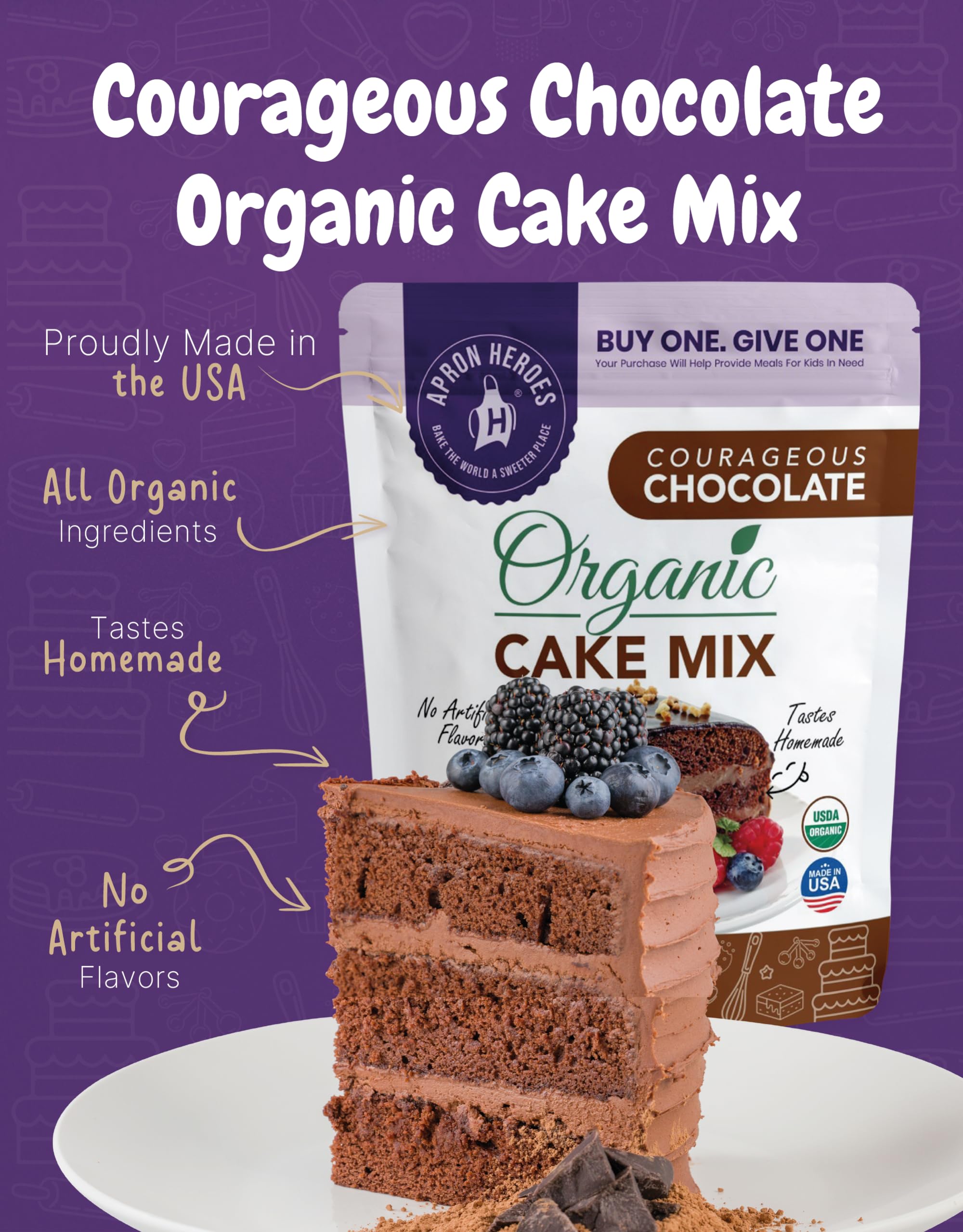 APRON HEROES Ultimate Cake Pop Kit - Organic Chocolate Cake Mix, 120 Lollipop Sticks, Melting Pot & Silicone Tools | Complete DIY Cake Pop Making Set for Birthday Parties, Baby Showers & Holiday Treats