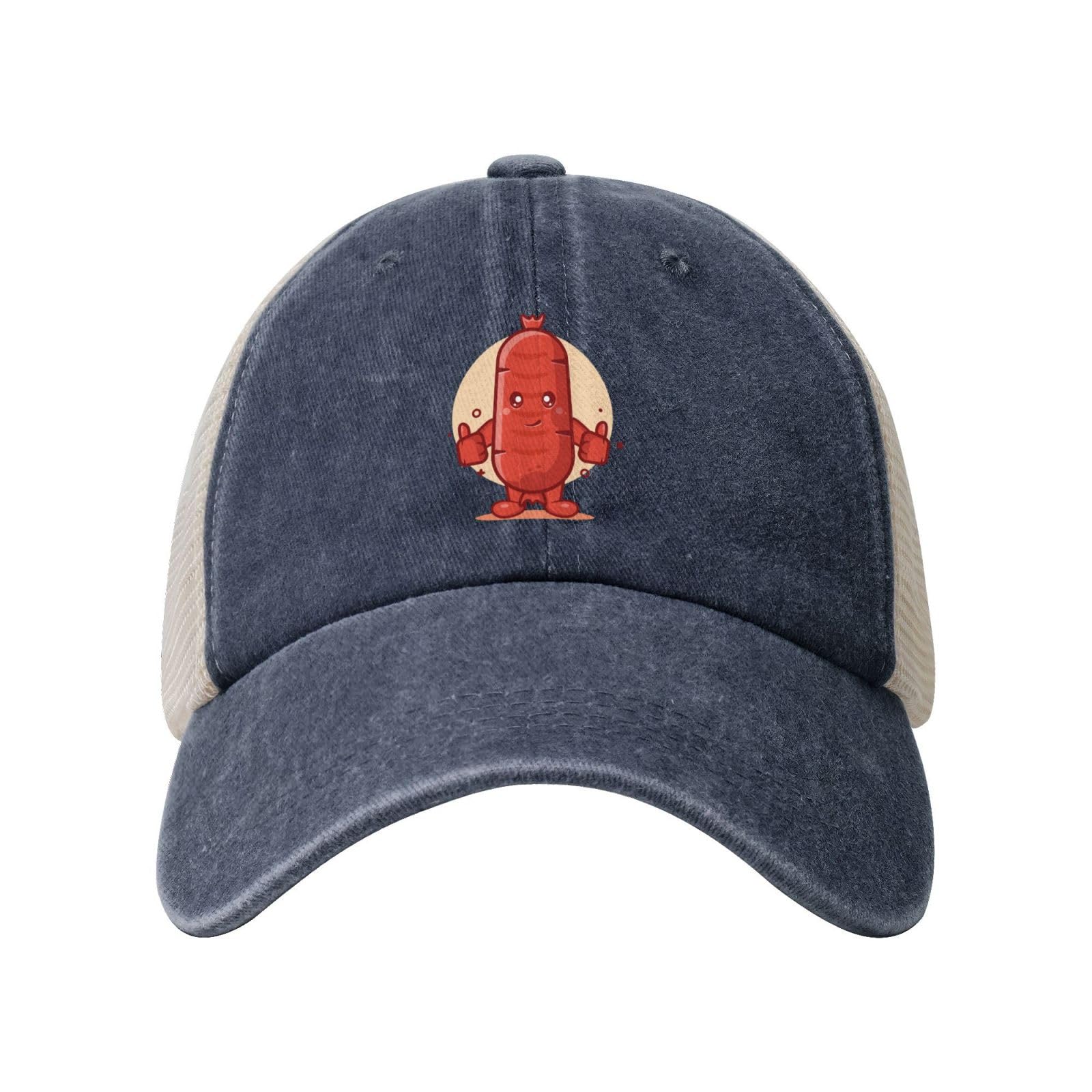 Cool Sausage Baseball Cap for Women & Men - Breathable Mesh-Back Retro Trucker Hat - Sun Protection Outdoor Hat for Sports, Fishing, Hiking, and Casual Wear