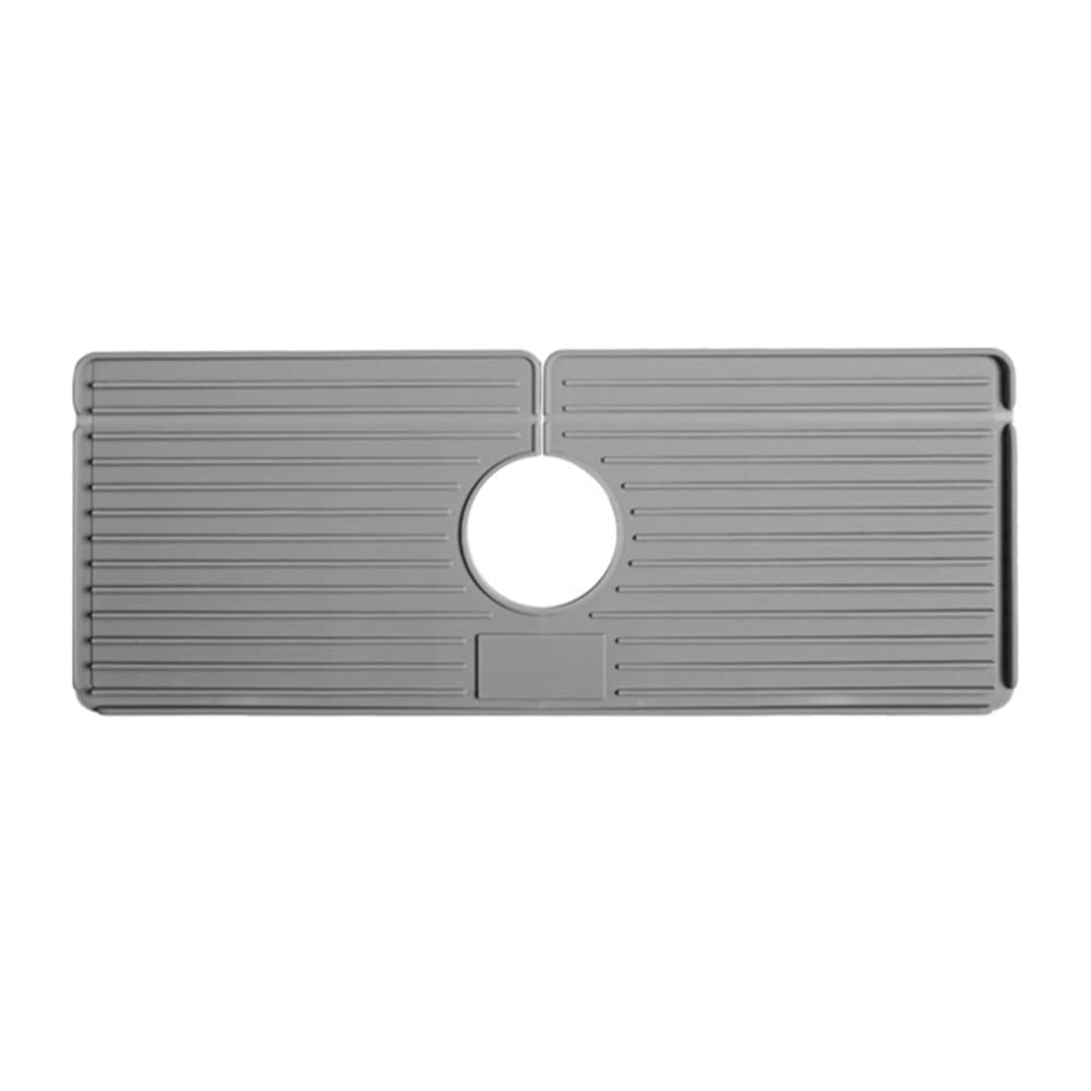LIZHOUMIL Silicone Sink Splash Guard Mat - Non-Slip Faucet Drip Protector for Kitchen, Bathroom & RV Countertops (Gray) | Prevents Water Spills & Protects Surfaces