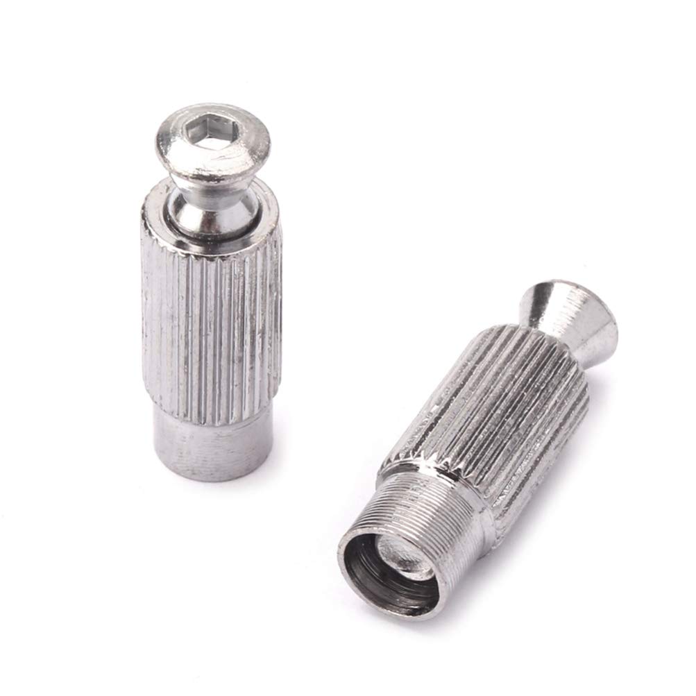 Happyyami Electric Guitar Bridge Saddle Replacement - Double System Locking Bridge Studs (Silver, GAQ51) | Perfect for Guitar Repair & Maintenance, DIY Upgrades for Better Tone & Stability
