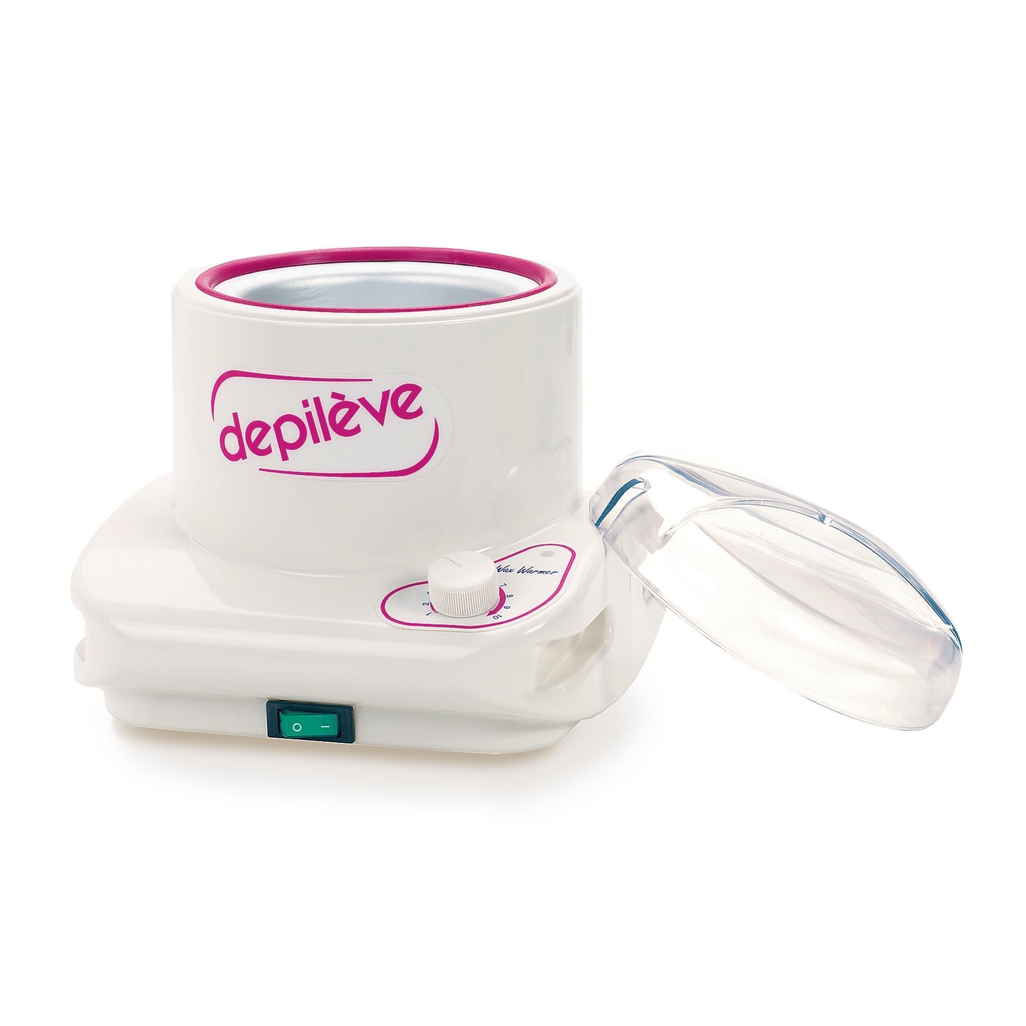 Depileve Deluxe Wax Warmer Kit for Hair Removal - Professional Home Waxing with 8 Wax Beans & 10 Applicators - Perfect for Eyebrows, Legs, Bikini & Face Waxing