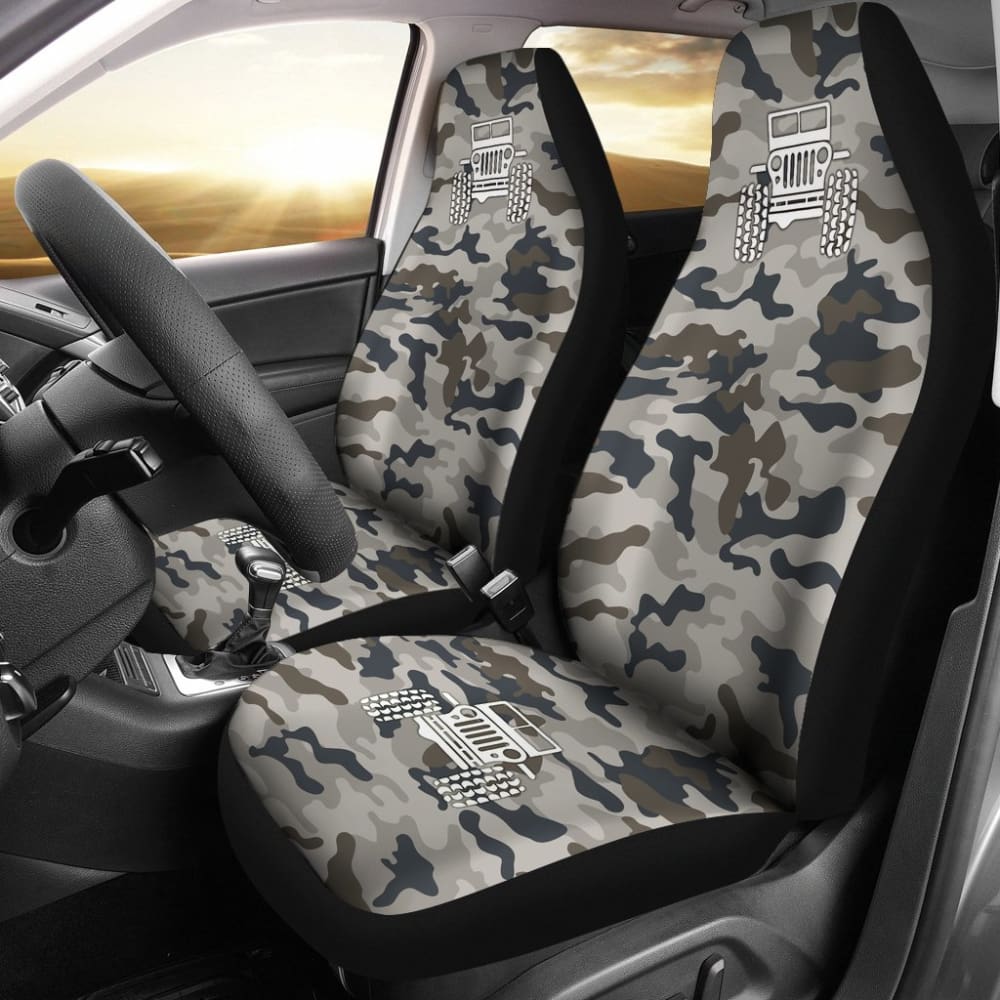 Blue Camouflage Army Green Jeep Seat Covers - Durable & Stylish Protection for Wrangler, Cherokee & Off-Road Adventures (211204)