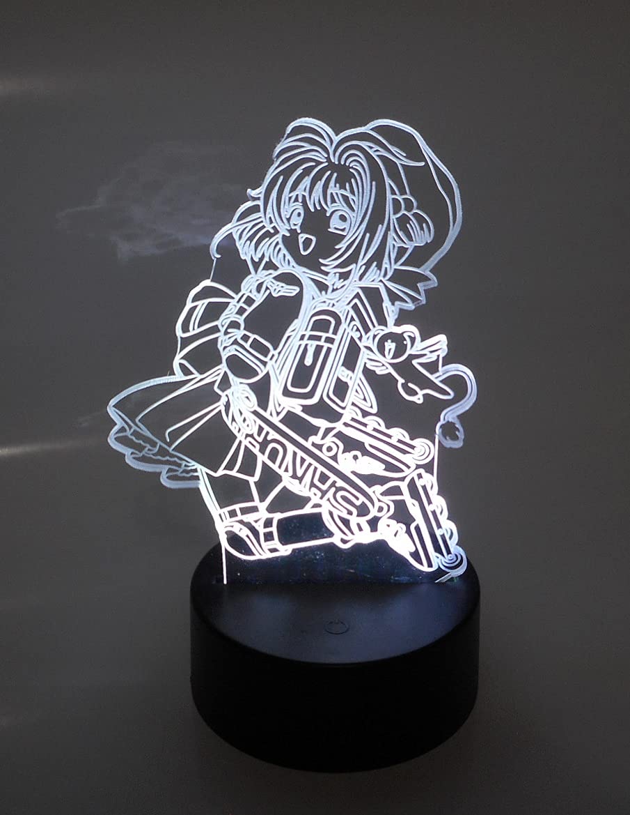 Card Captor Sakura Anime Roller Blade LED Night Light - 3D Laser Engraved Acrylic Desk Lamp with Cool Lighting Effects | Perfect for Bedroom Decor, Anime Fan Gifts & Collectible Display