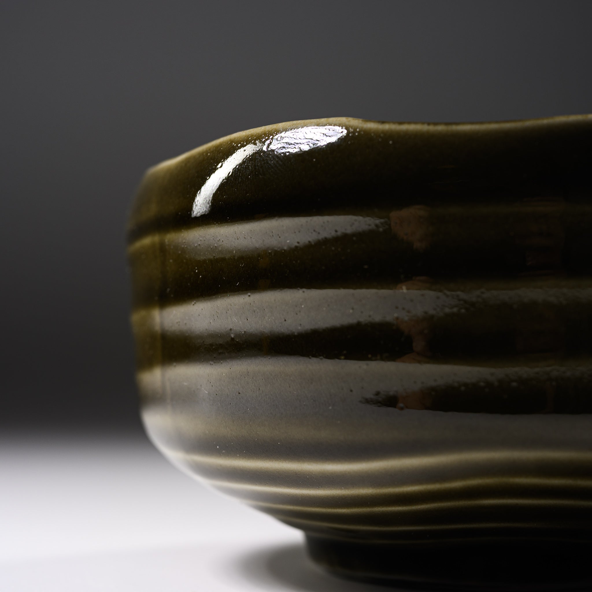 Premium Matcha Bowl Set - Handcrafted Olive Green Ceramic Tea Cup for Japanese Tea Ceremony | Perfect for Matcha, Green Tea, Zen Meditation & Home Decor