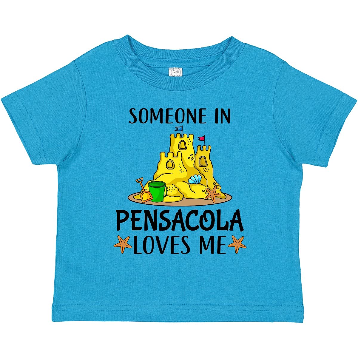 Inktastic 'Someone in Pensacola Loves Me' Beach Vacation Toddler T-Shirt - Cute Florida Souvenir Gift for Kids & Toddlers - Perfect for Family Trips, Beach Outings & Summer Vacations