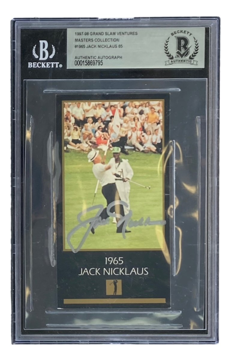 Jack Nicklaus Autographed 1997-98 PGA Grand Slam Ventures #1965 Trading Card - Rare Collectible for Golf Memorabilia & Sports Card Investors
