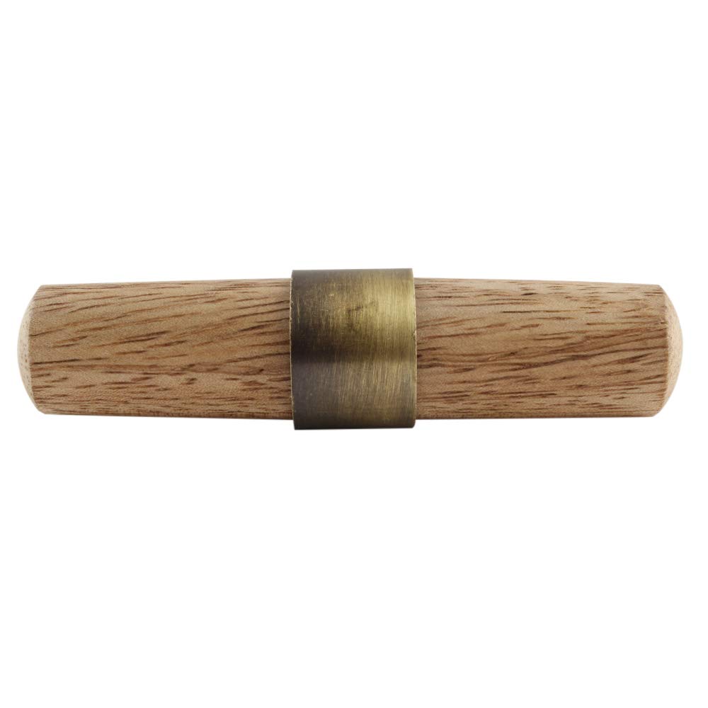 Boho Wooden Dresser Knobs - 4 Pack Multicolor Drawer Pulls for Kitchen & Cabinets