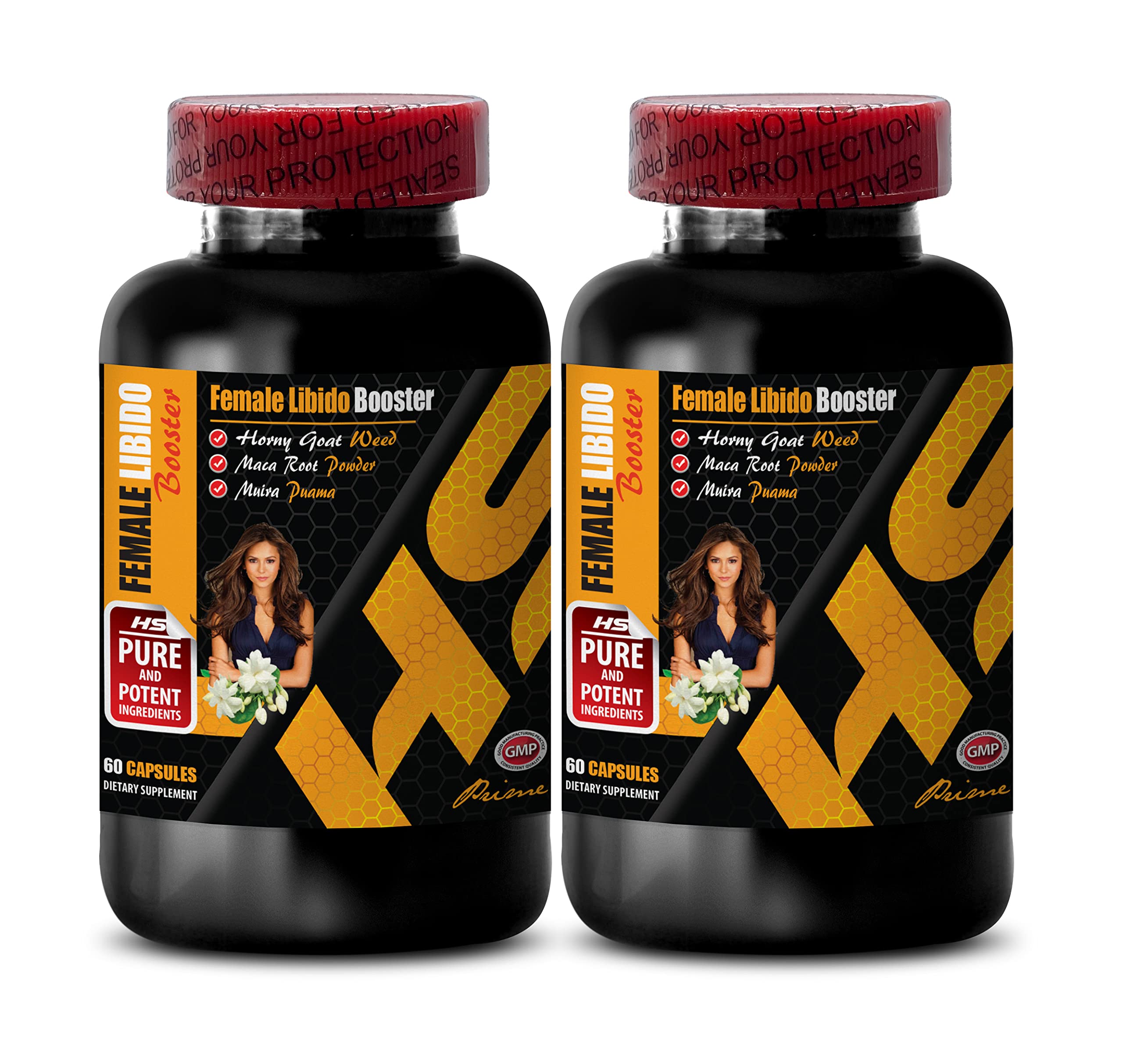Natural Female Libido Booster Vitamins for Women - Herbal Sex Drive Enhancer Supplement - 2 Bottles (120 Capsules) - Supports Intimacy & Relationship Wellness