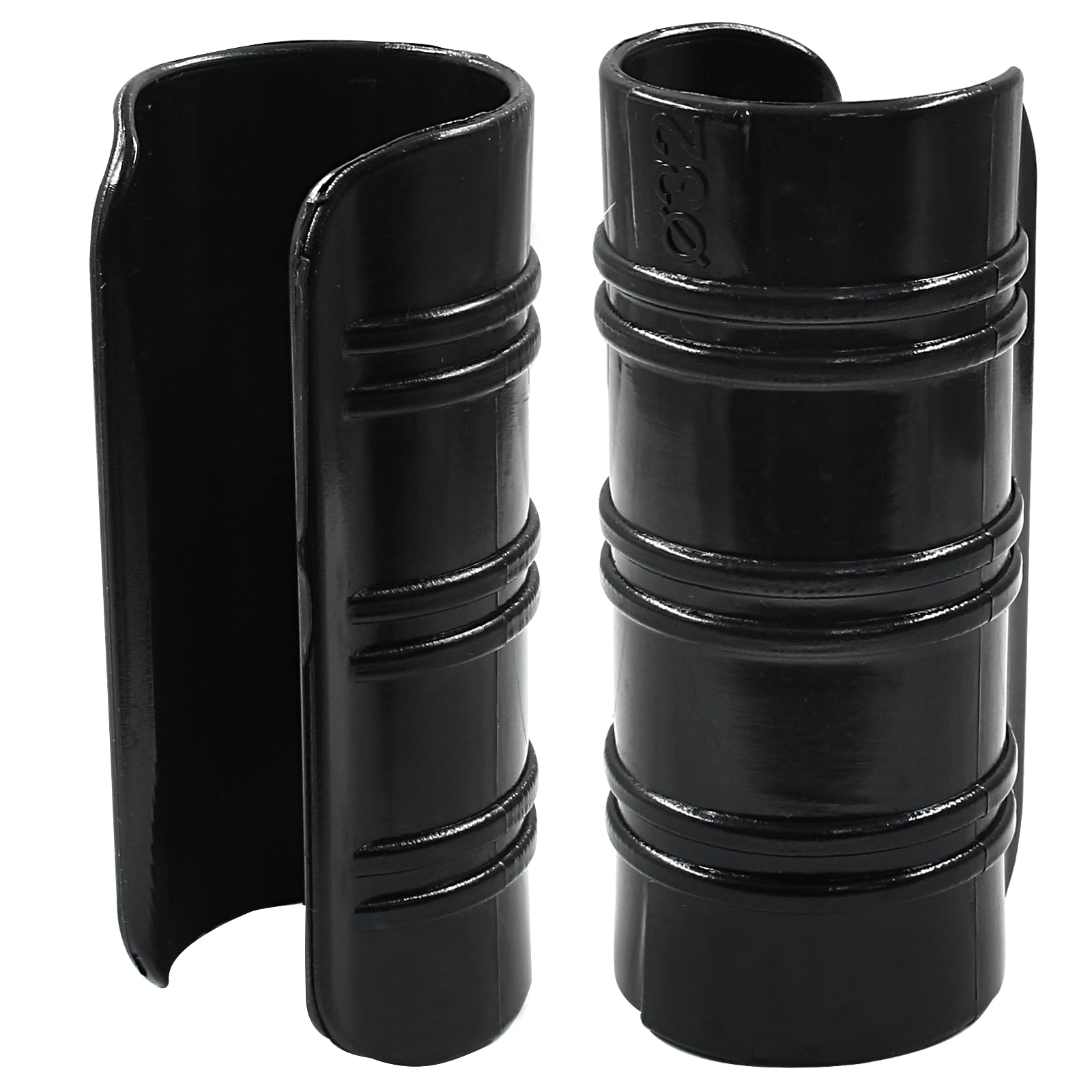 20 Pack 32mm Greenhouse Clips - Heavy Duty Plastic Tube Clamps for Greenhouse Film, Shade Nets, Row Covers & Garden Tunnels - Durable Plant Support Clips for DIY Greenhouse, Gardening & Plant Protection (Black)
