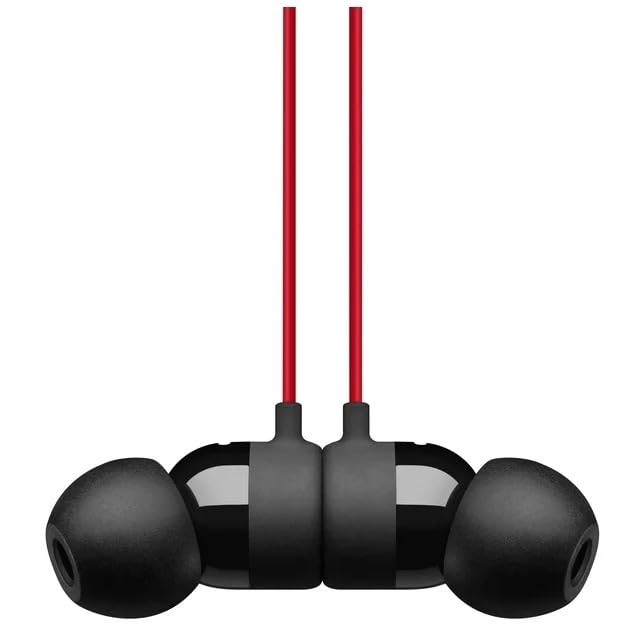 Beats urBeats3 Lightning Earphones - Premium Renewed Headphones with Noise Isolation, Black-Red - Perfect for Gym, Commuting & iPhone Music Lovers