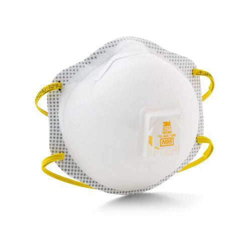 3M 8211 N95 Particulate Respirator Mask - 10 Pack - Dust & Pollen Protection for Construction, Woodworking & Home Projects