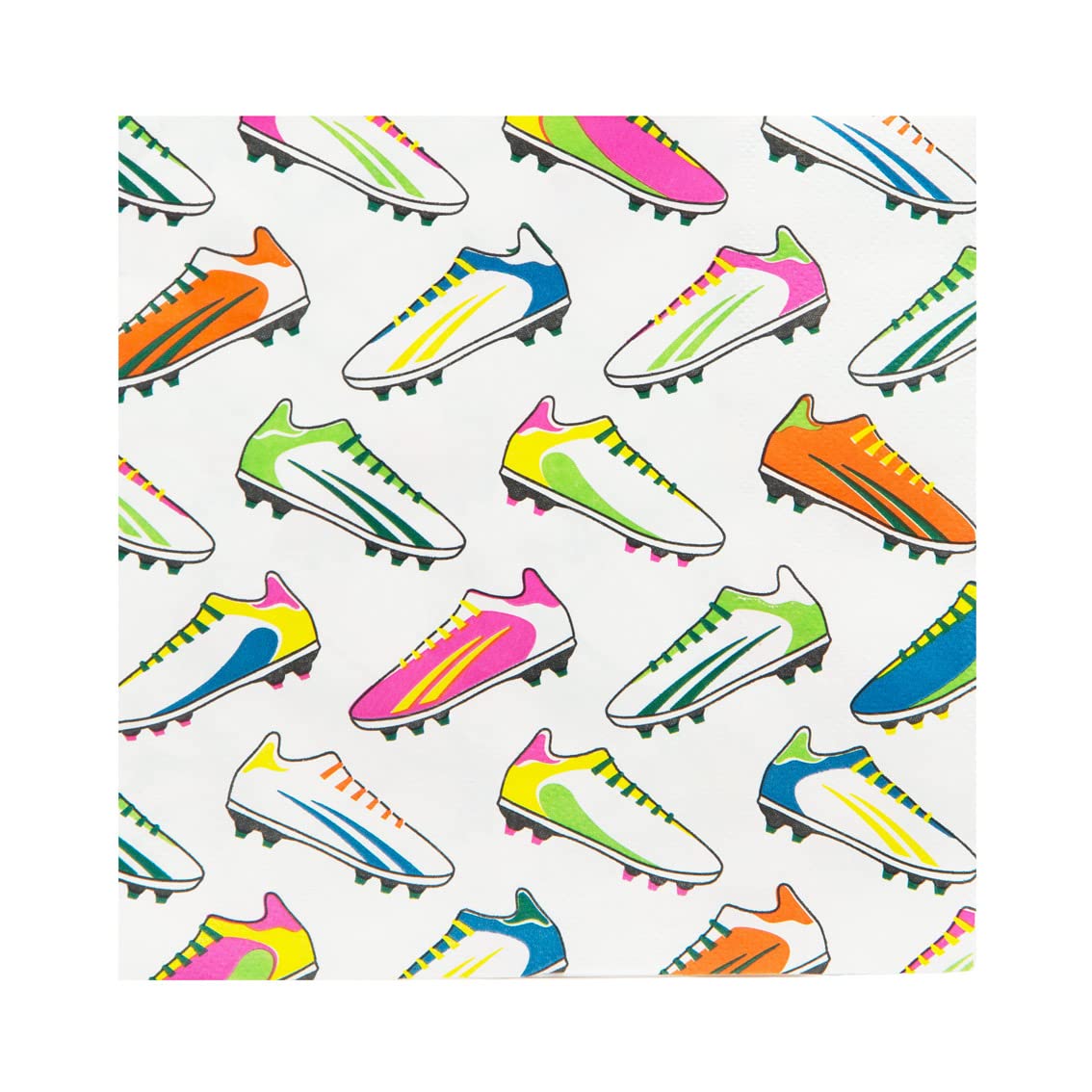 Talking Tables World Cup Football Napkins - Pack of 20 Recyclable Disposable Paper Serviettes (33x33cm) for Kids Birthday Parties, Sports Events & Game Day Celebrations
