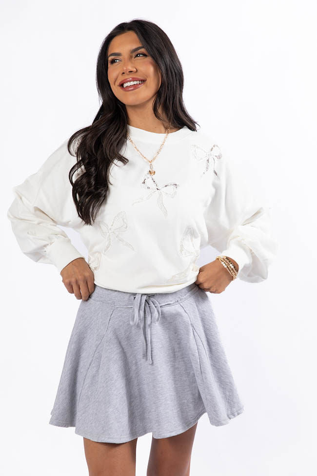 Where To Next Grey Knit Skort - Women's Stretchy High Waist Tennis Skirt with Shorts - Perfect for Golf, Yoga & Casual Wear