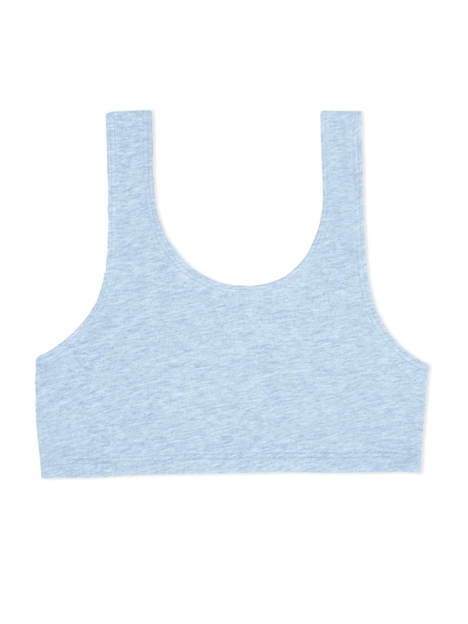 Fruit of the Loom Girls' Cotton Built-up Stretch Sports Bra - Comfortable Support for Active Kids - Perfect for Gymnastics, Dance & Play