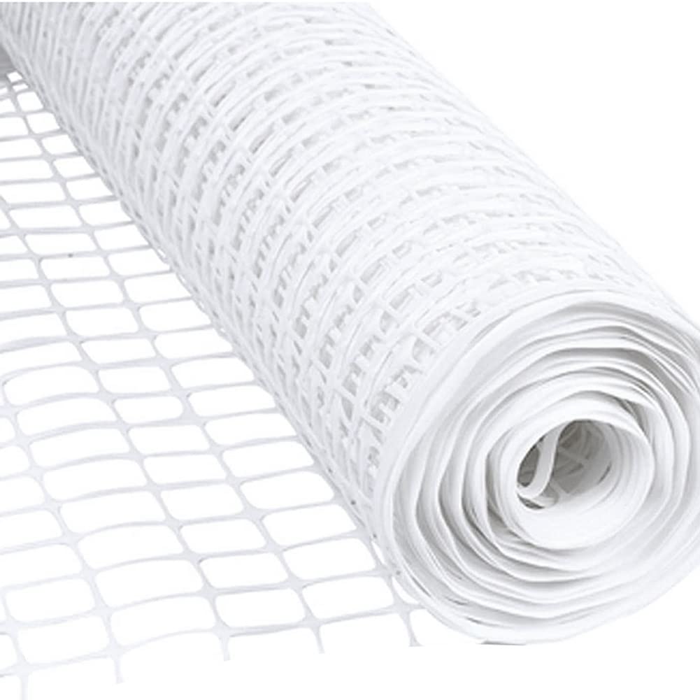 XXIOJUN Reusable Plastic Garden Fence Netting - 4ft x 100ft Animal Barrier for Deer, Rabbits, Chickens & Dogs | Durable Pool Fence, Snow Fence & Poultry Protection | Perfect for Yard Security, Garden Protection & Construction Sites
