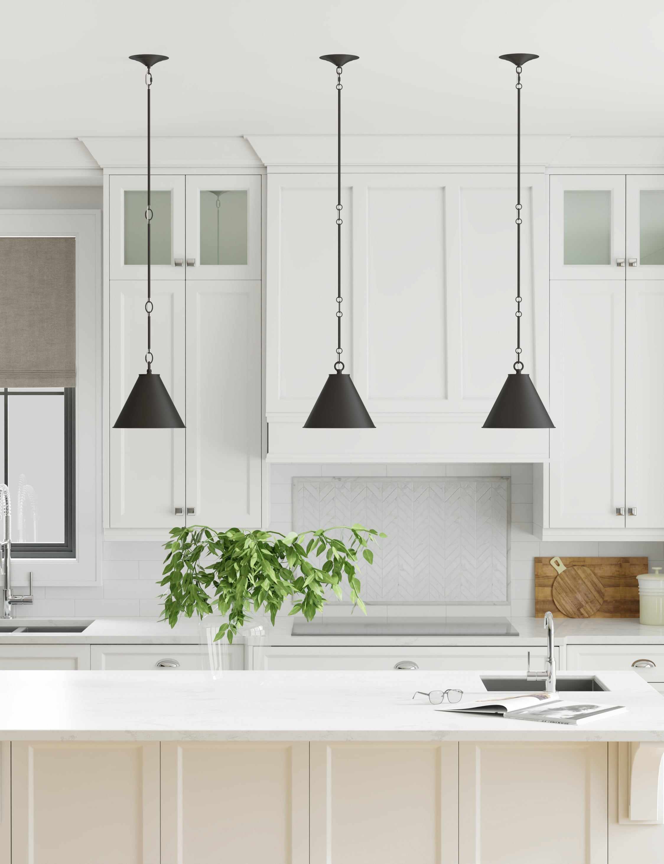 Modern Cannon Pendant Light - Industrial Vintage Style Ceiling Hanging Lamp for Kitchen Island, Dining Room & Bedroom Lighting