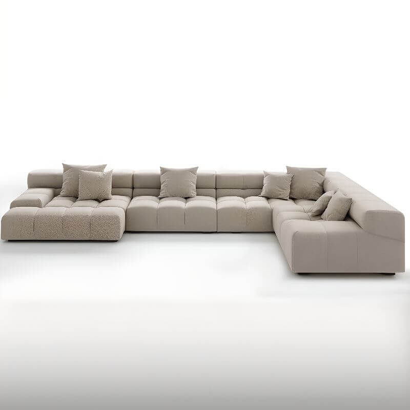 6-Person L-Shaped Reclining Sofa with Right Chaise - Perfect for Living Room, Home Theater & Family Gatherings