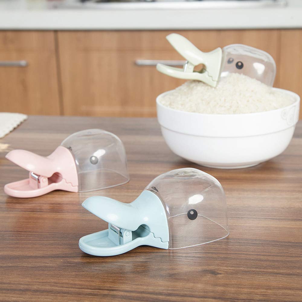 Duck-Shaped Plastic Pet Food Scoop - Measuring Spoon & Clip for Dog & Cat Food - Cute Pink Feeding Accessory for Easy Portion Control | Perfect for Travel, Home Use & Pet Bowls