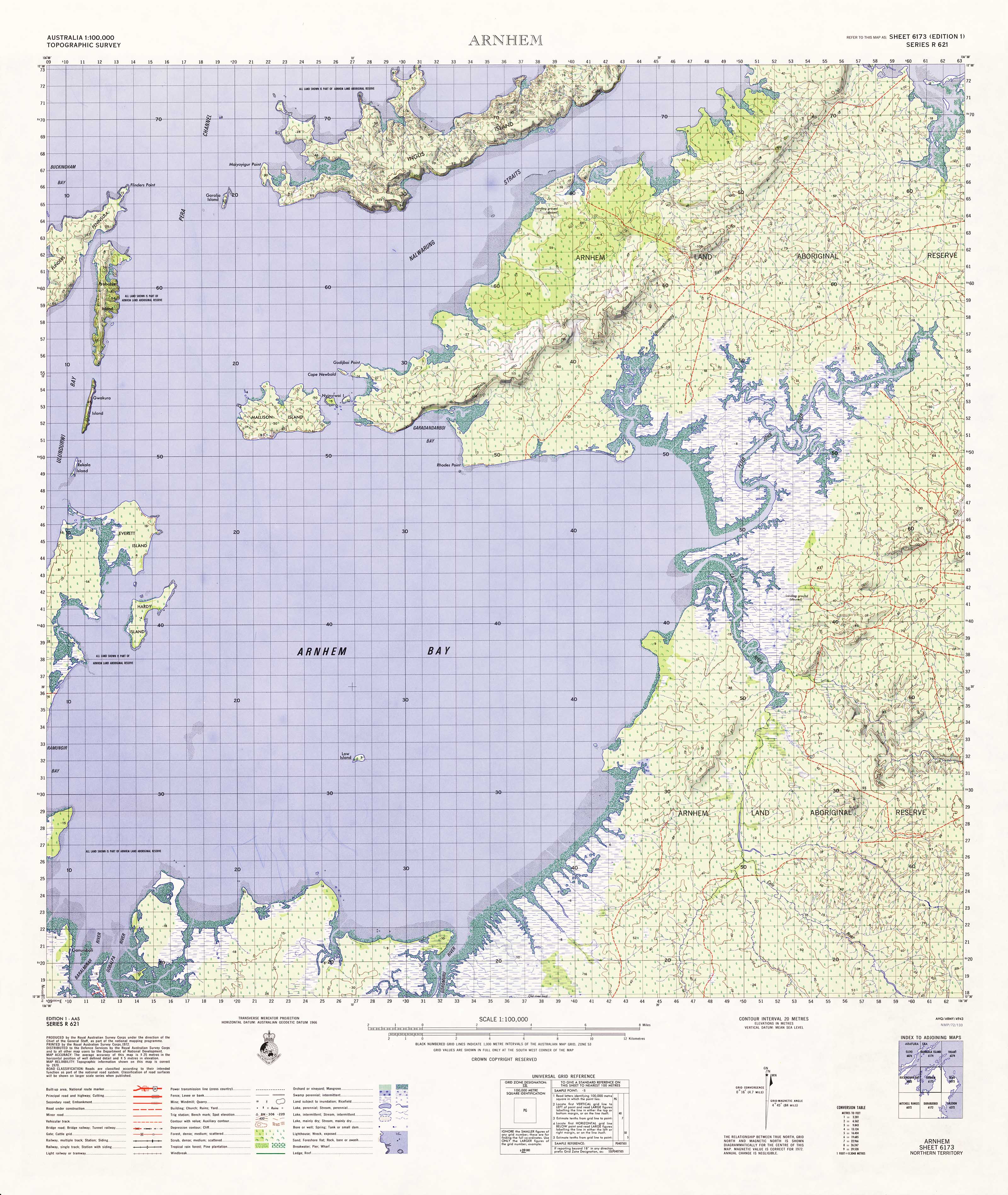 1:100k Arnhem Topographic Map - Detailed Hiking, Camping & Outdoor Adventure Navigation