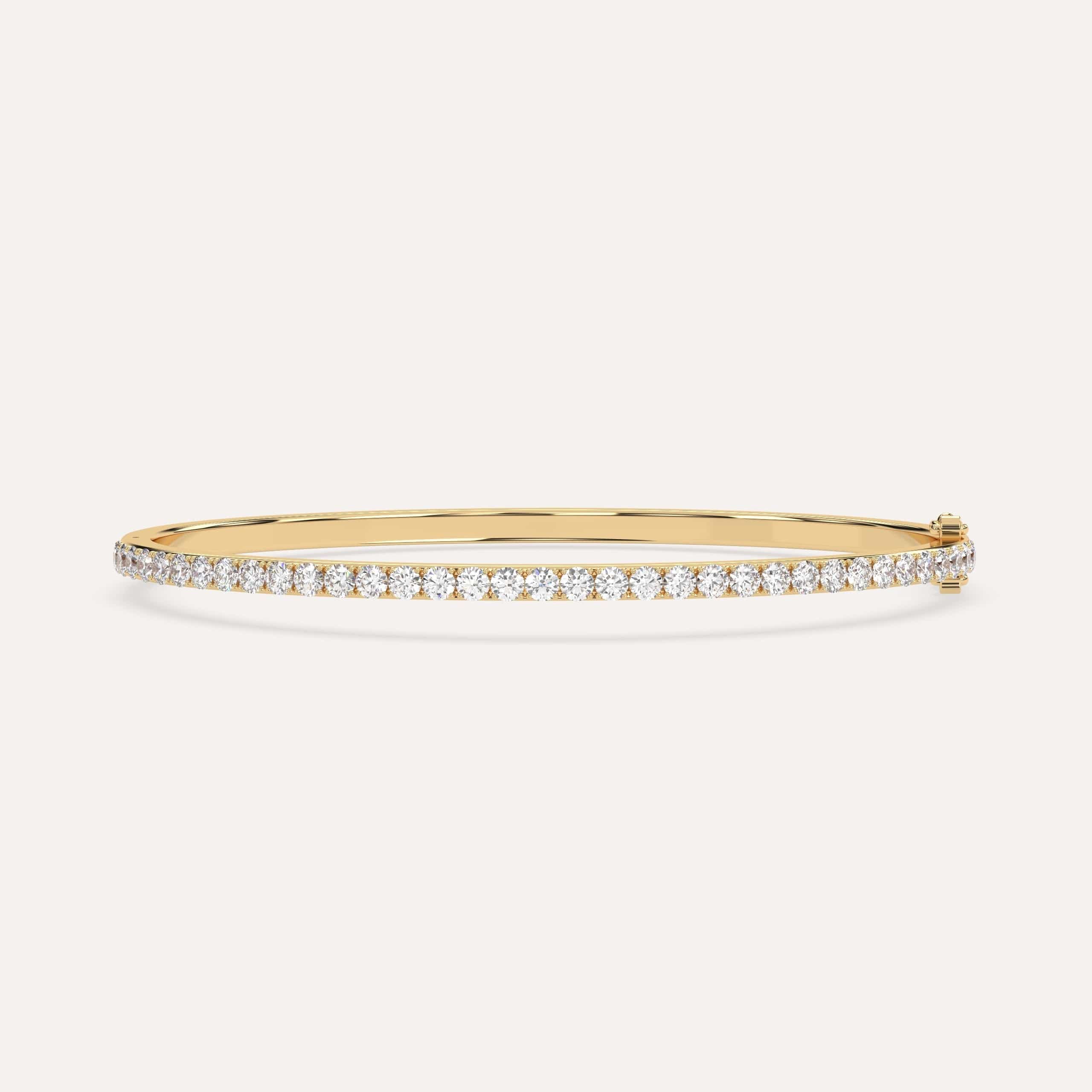 2 Carat Pave Diamond Bangle Bracelet for Women - Elegant Tennis Bracelet for Weddings, Anniversaries & Special Occasions
