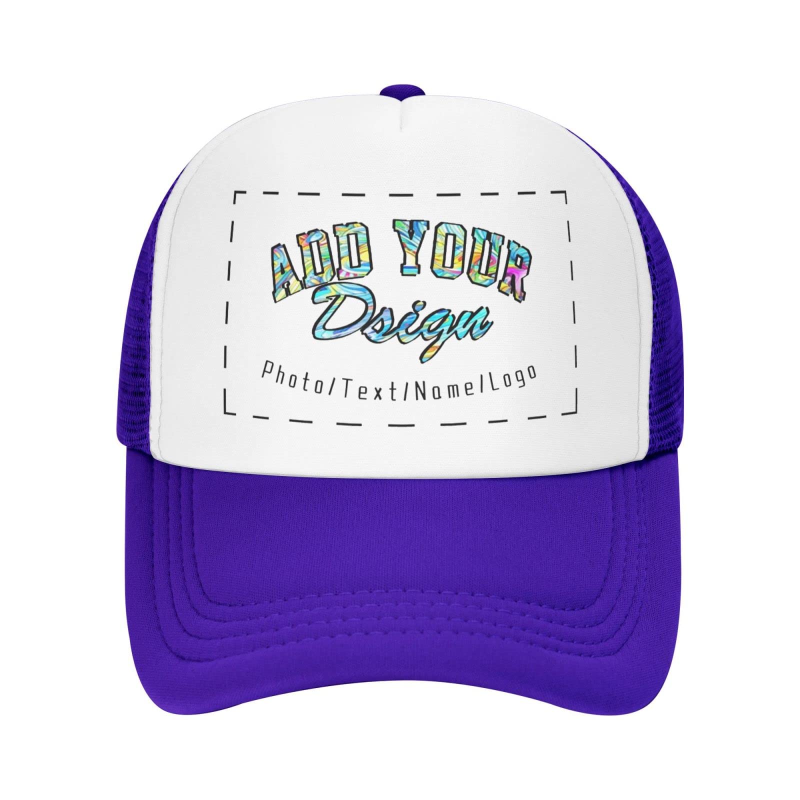 Custom Trucker Hats for Men & Women - Personalized Photo Baseball Cap - Design Your Own Embroidered Snapback Hat for Sports, Outdoor & Casual Wear