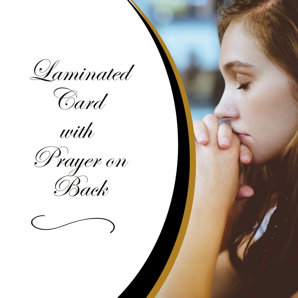 Our Lady of Medjugorje Laminated Catholic Prayer Cards - Pack of 25 Holy Cards with Prayer on Back for Devotion, Rosary & Religious Gifts | Perfect for Prayer Groups, First Communion & Faith-Based Events