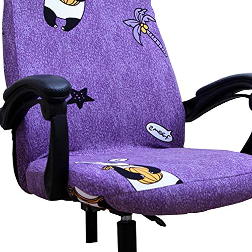 WOMACO Printed Office Chair Cover - Stretchable Computer Chair Slipcover, Universal Boss Chair Protector - Modern Minimalist Design High Back Chair Cover (Panda Print, Large Size) - Perfect for Home Office, Gaming Setup & Conference Rooms