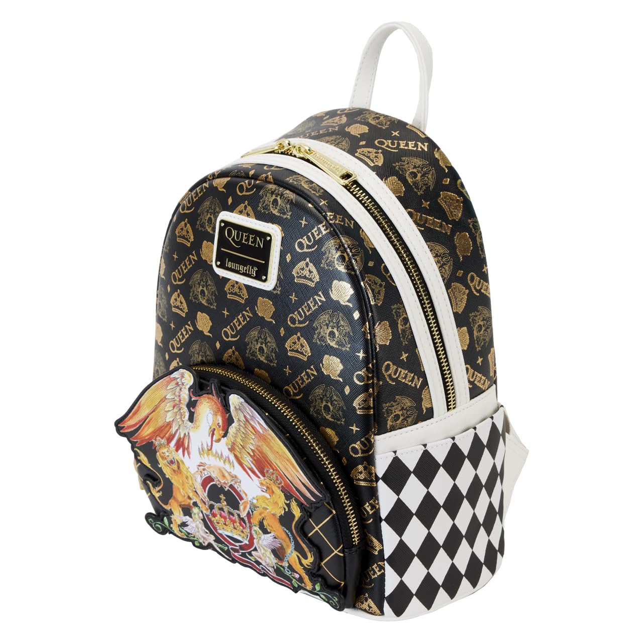 Loungefly Queen Crest Logo Mini Backpack - Disney Inspired Small Purse for Women, Fashionable Crossbody Bag for Daily Use, Travel & Theme Park Visits