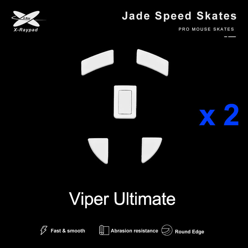 X Raypad Jade Mouse Skates for Razer Viper Ultimate - Ultra Smooth PTFE Feet for Gaming Mice | Perfect for FPS, MOBA & Esports Competitive Gaming