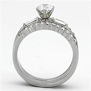 Triple Multi Stone CZ Stackable Wedding Ring Set for Women - Elegant Cubic Zirconia Bridal Jewelry for Engagement, Anniversary & Everyday Wear