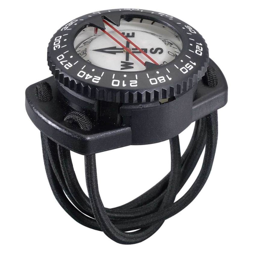 Cressi Diving Compass with Bungee Strap - Professional Underwater Navigation Tool for Scuba Diving, Snorkeling & Water Sports