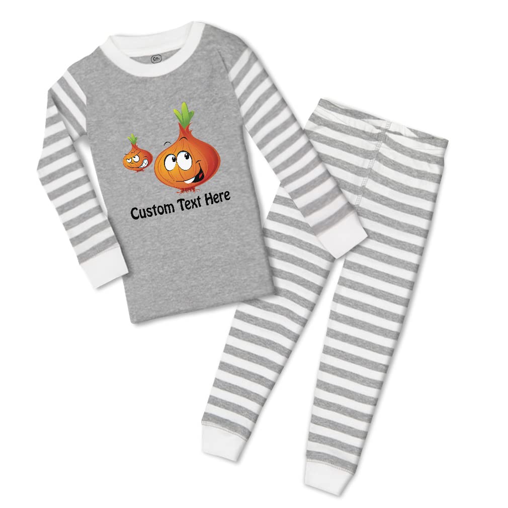 Custom Cotton Toddler Pajama Set for Boys & Girls - Soft Vegetable Print Sleepwear with Snug Fit | Perfect for Bedtime & Cozy Family Moments