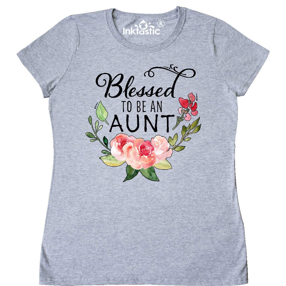 Blessed to Be an Aunt Floral Women's T-Shirt - Cute Auntie Gift for Birthday, Baby Shower & Family Reunions