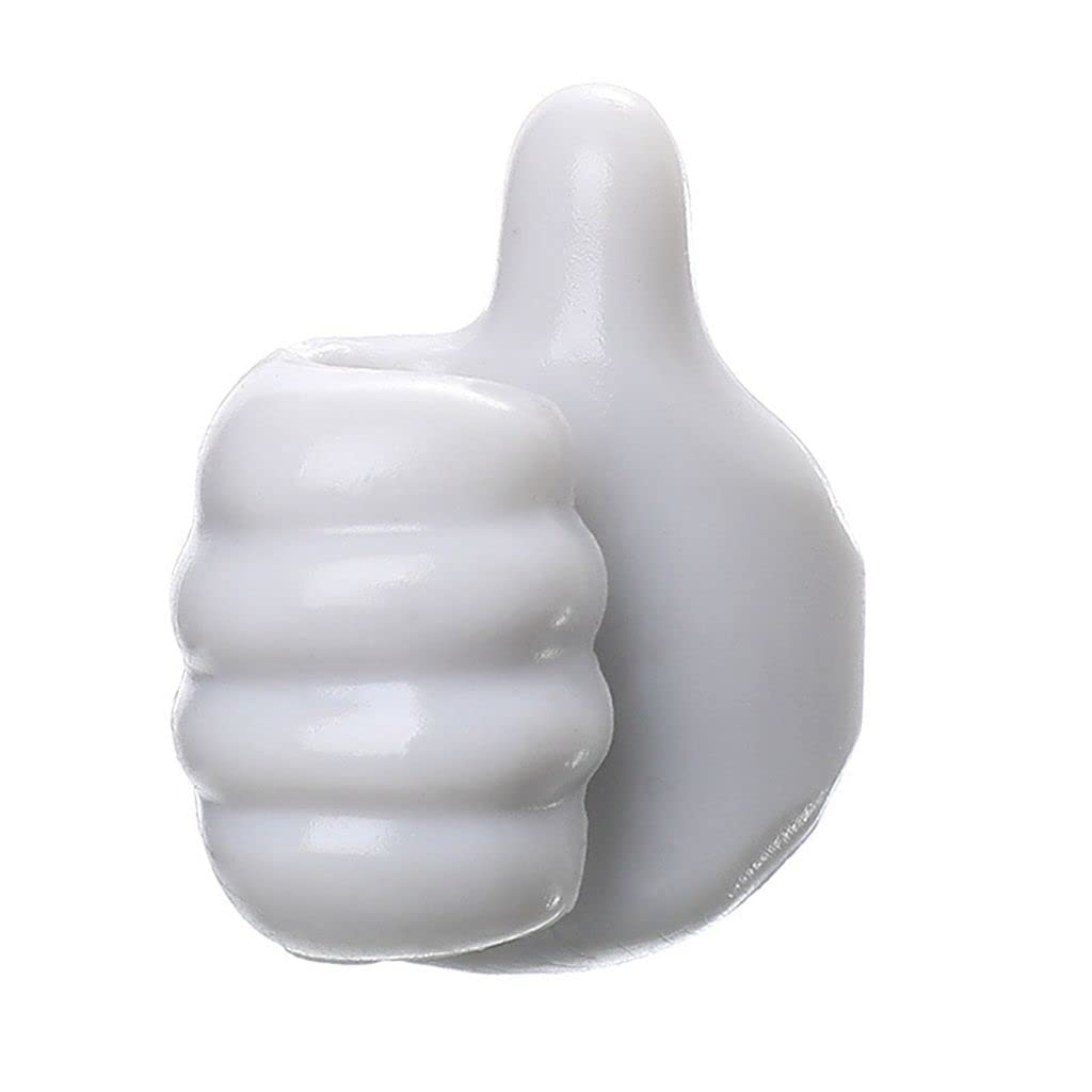 Silicone Thumb Wall Hooks - Key & Organizer for Home & Office (Grey)