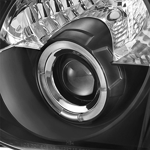 AKKON Jeep Grand Cherokee Black Bezel Dual Halo Ring Projector LED Headlights Replacement - Pair for Improved Night Visibility & Style Upgrade | Perfect for Off-Roading, Night Driving & Custom Car Mods
