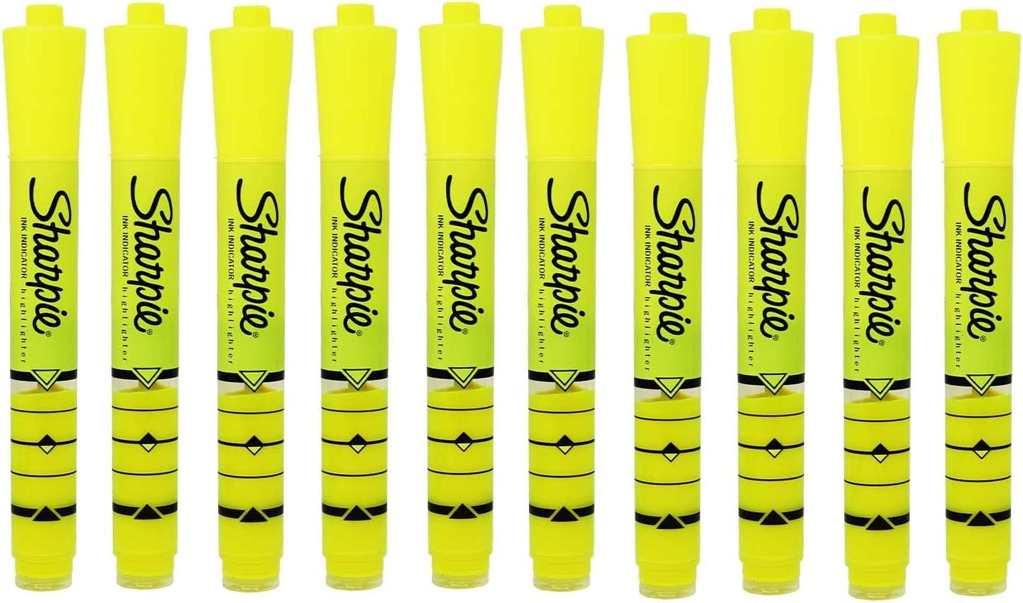 Moda West 50-Pack Yellow Highlighters - Bulk School & Office Supplies for Students, Teachers | Perfect for Note-Taking, Textbook Marking & Study Sessions